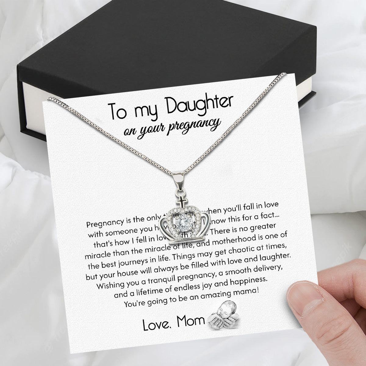 Daughter from Mom Necklace: A Lighted Reminder of Your Unbreakable Love