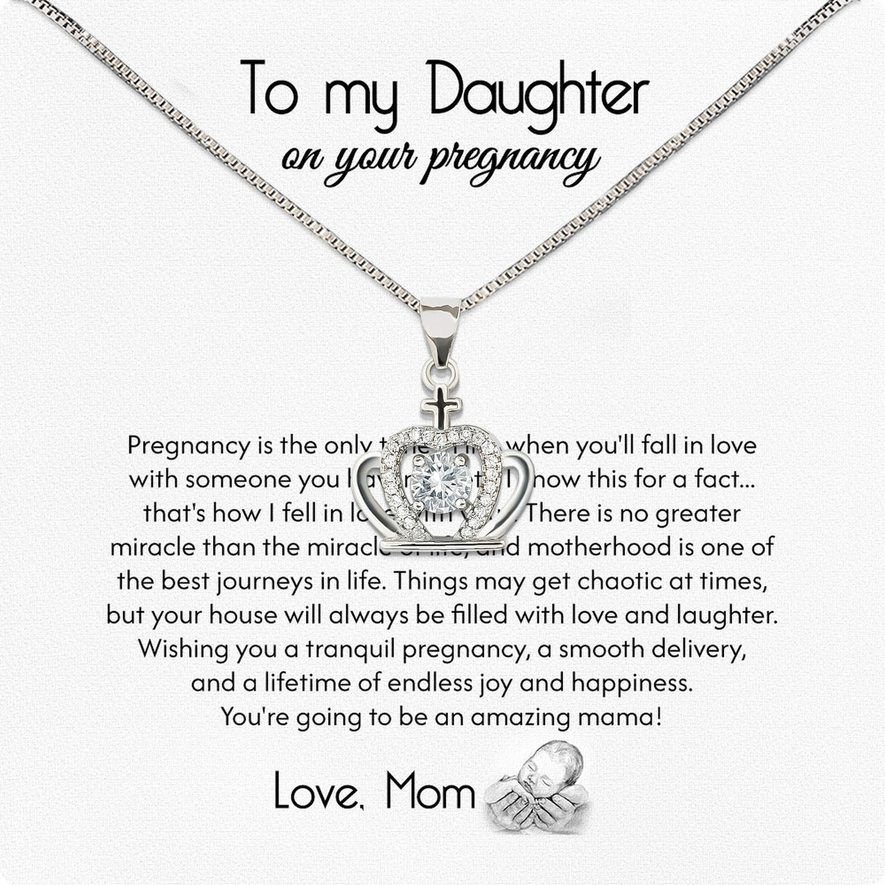 Daughter from Mom Necklace: A Lighted Reminder of Your Unbreakable Love