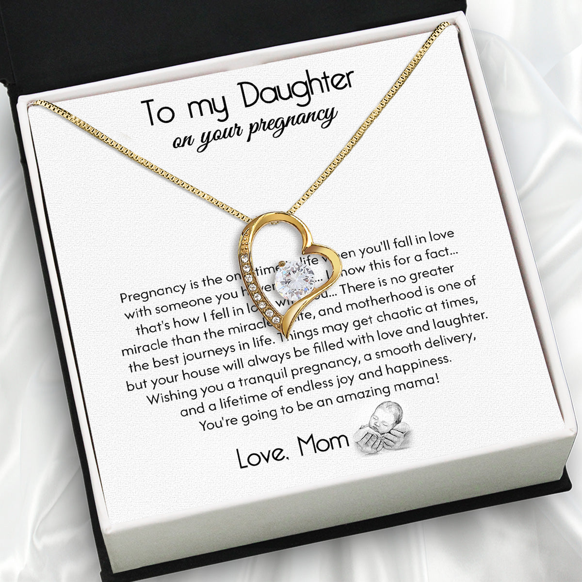 Daughter from Mom Necklace: A Lighted Reminder of Your Unbreakable Love