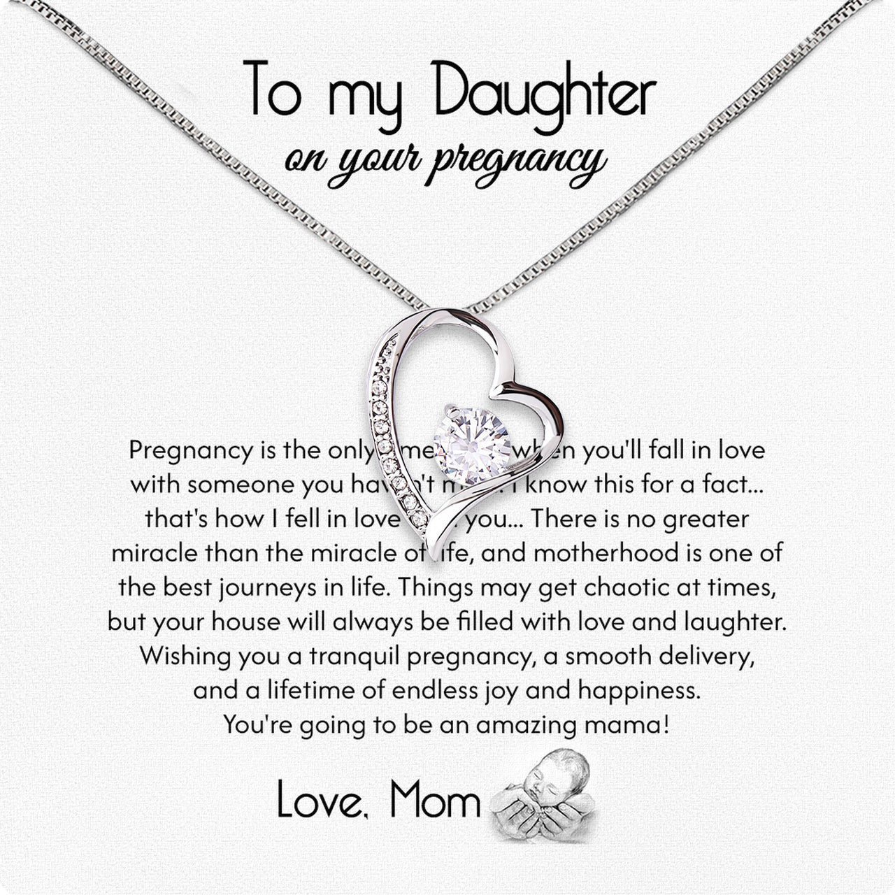 Daughter from Mom Necklace: A Lighted Reminder of Your Unbreakable Love