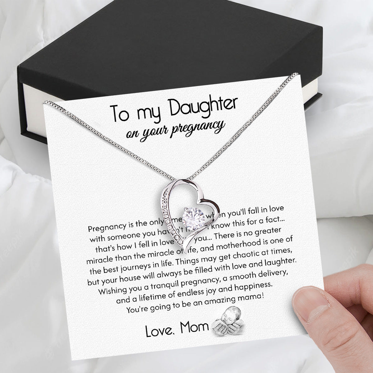 Daughter from Mom Necklace: A Lighted Reminder of Your Unbreakable Love