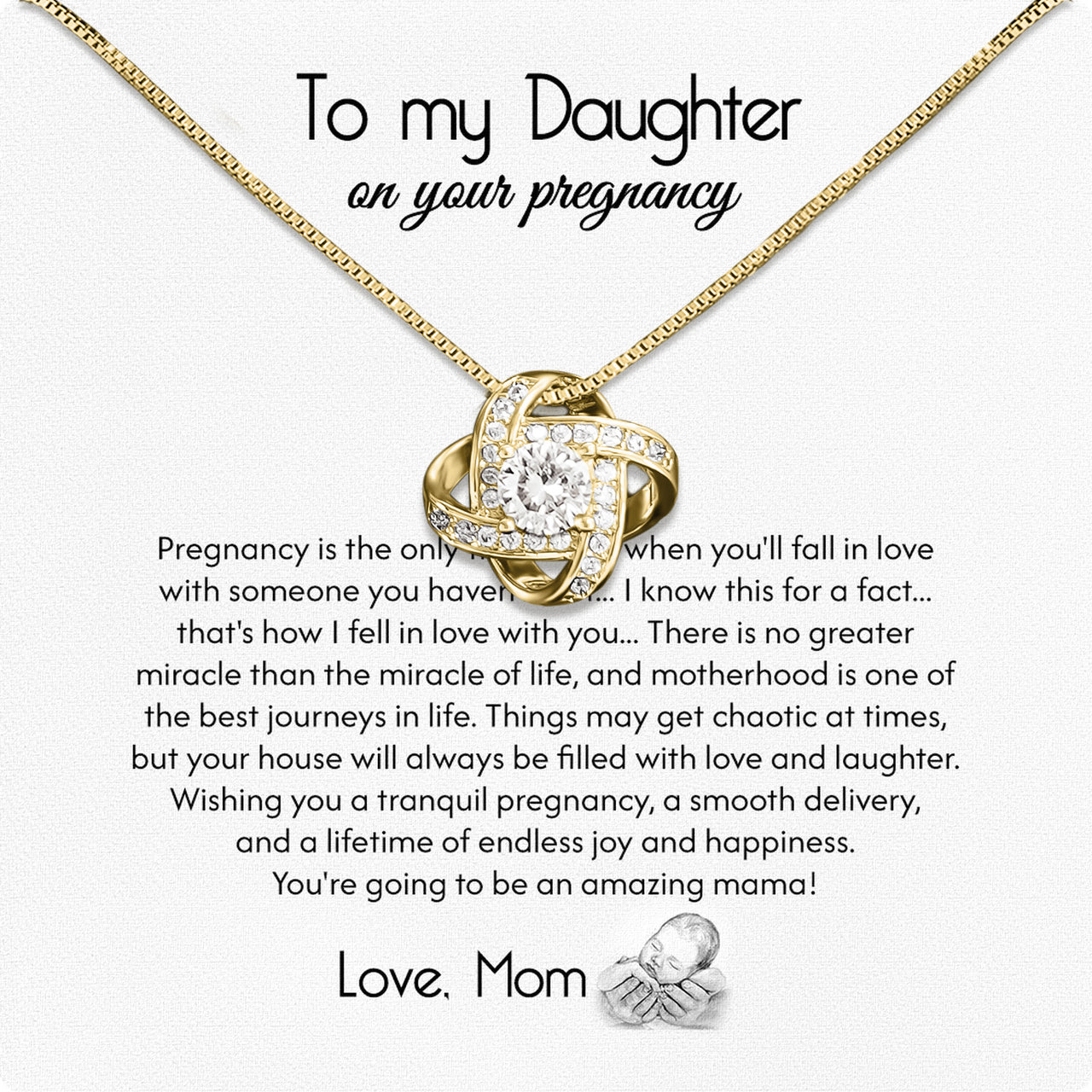 Daughter from Mom Necklace: A Lighted Reminder of Your Unbreakable Love