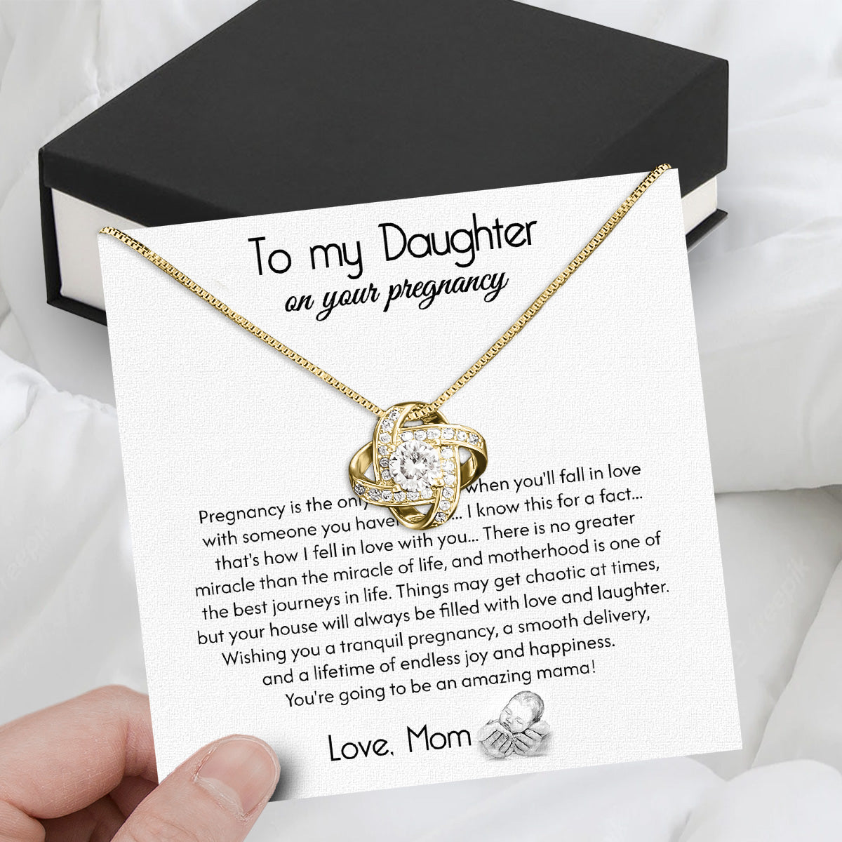 Daughter from Mom Necklace: A Lighted Reminder of Your Unbreakable Love