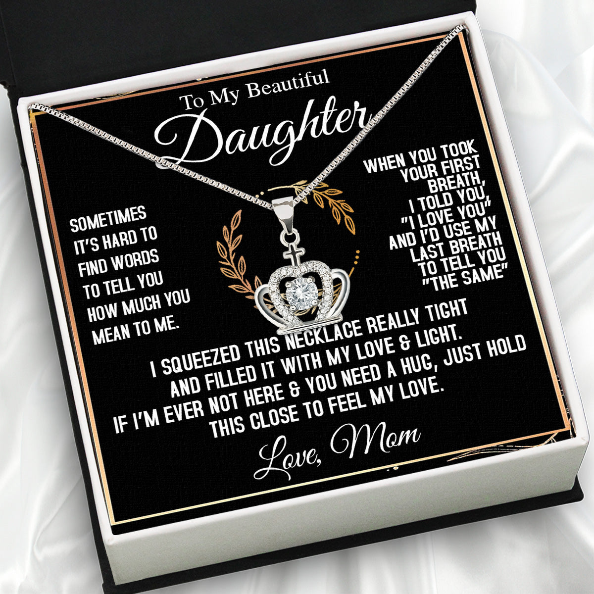 Daughter from Mom Necklace: A Lighted Reminder of Your Unbreakable Love