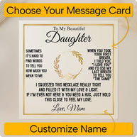 To My Daughter Necklace From Mom With Message Card - I Love You Forever & Always