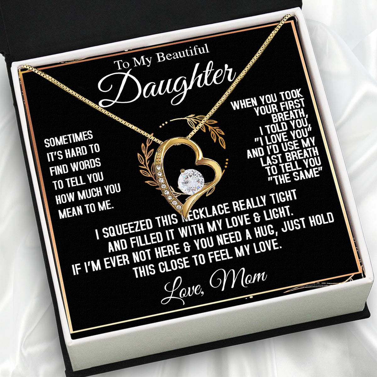 Daughter from Mom Necklace: A Lighted Reminder of Your Unbreakable Love