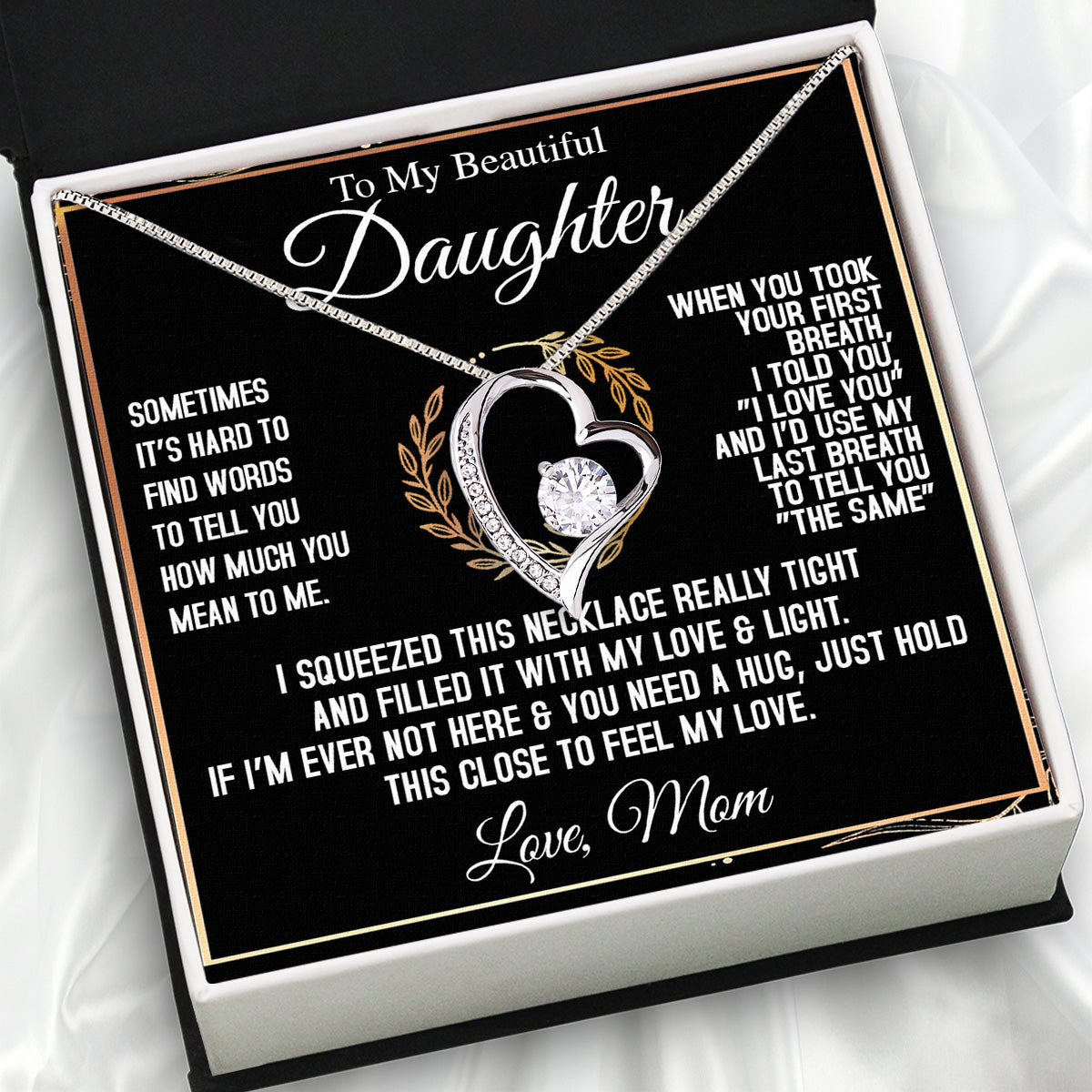 Daughter from Mom Necklace: A Lighted Reminder of Your Unbreakable Love