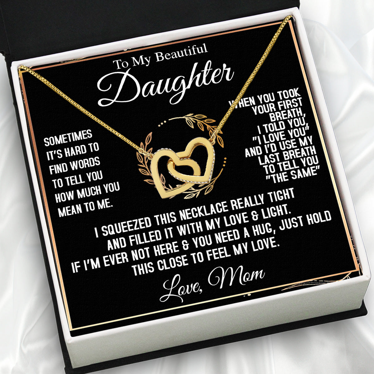 Daughter from Mom Necklace: A Lighted Reminder of Your Unbreakable Love