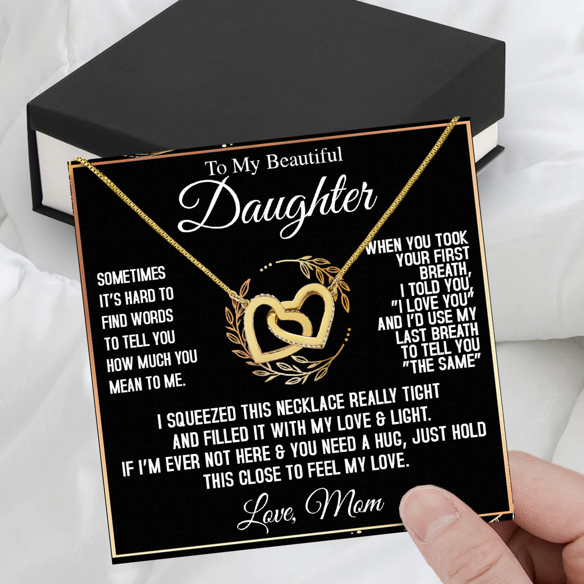 Daughter from Mom Necklace: A Lighted Reminder of Your Unbreakable Love