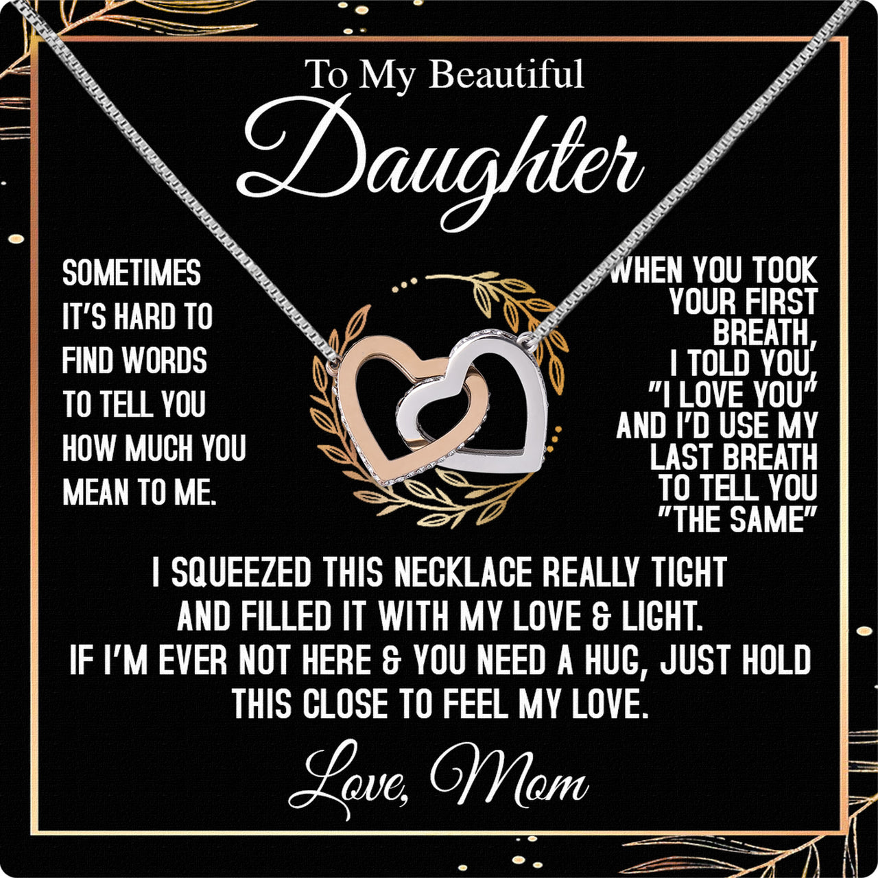 Daughter from Mom Necklace: A Lighted Reminder of Your Unbreakable Love