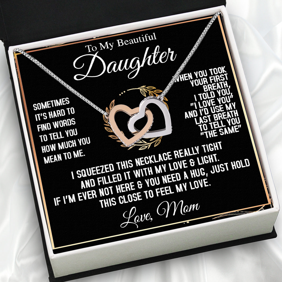 Daughter from Mom Necklace: A Lighted Reminder of Your Unbreakable Love