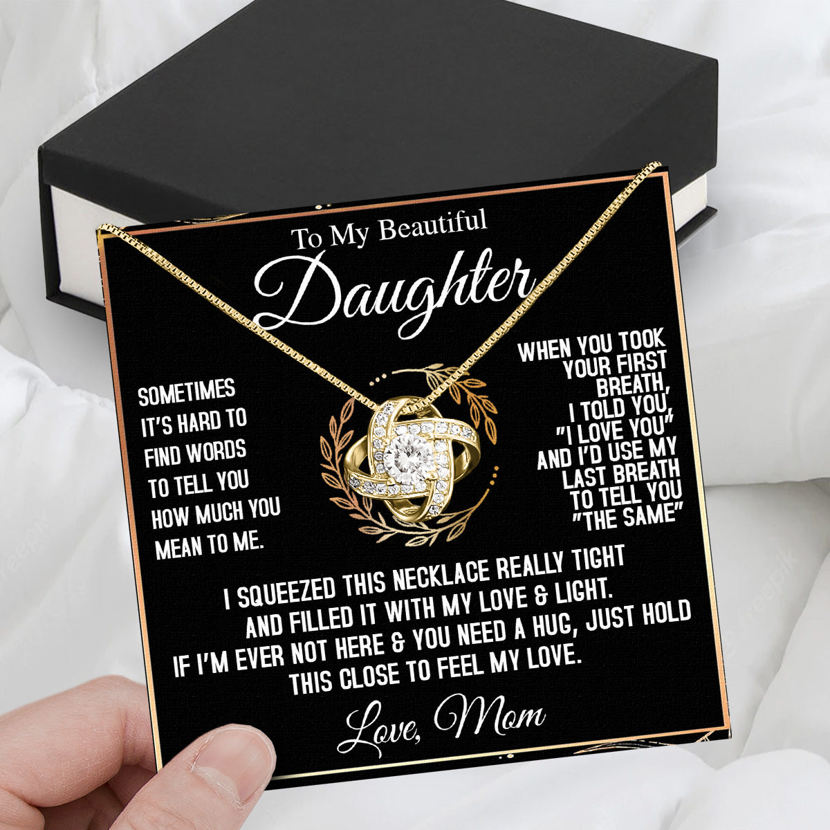 Daughter from Mom Necklace: A Lighted Reminder of Your Unbreakable Love