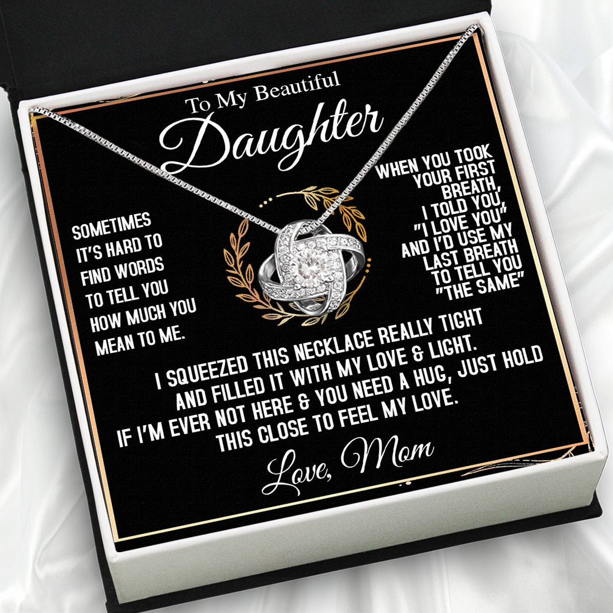 Daughter from Mom Necklace: A Lighted Reminder of Your Unbreakable Love