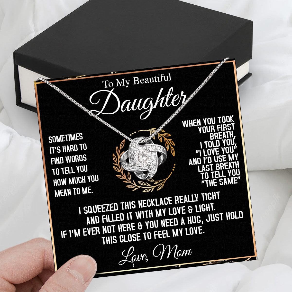 Daughter from Mom Necklace: A Lighted Reminder of Your Unbreakable Love