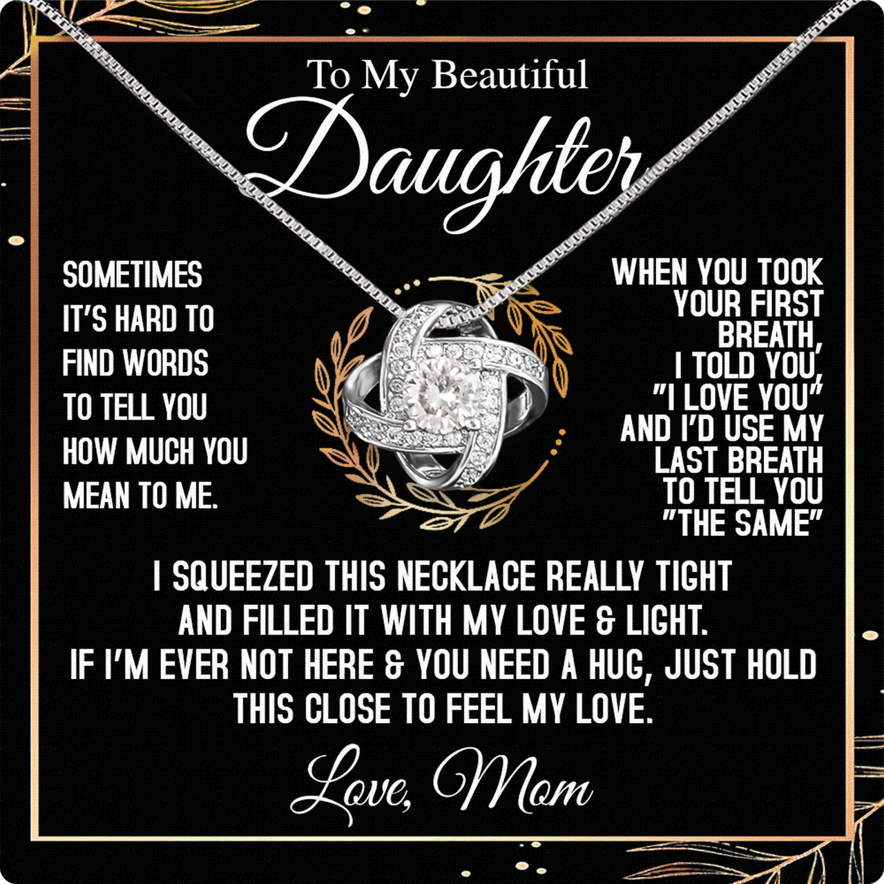 Daughter from Mom Necklace: A Lighted Reminder of Your Unbreakable Love