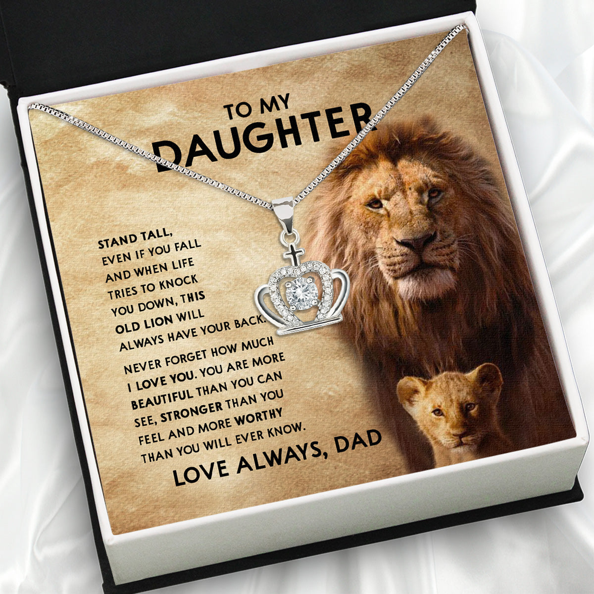 Daughter Necklace from Dad: A Piece of Your Heart for Her