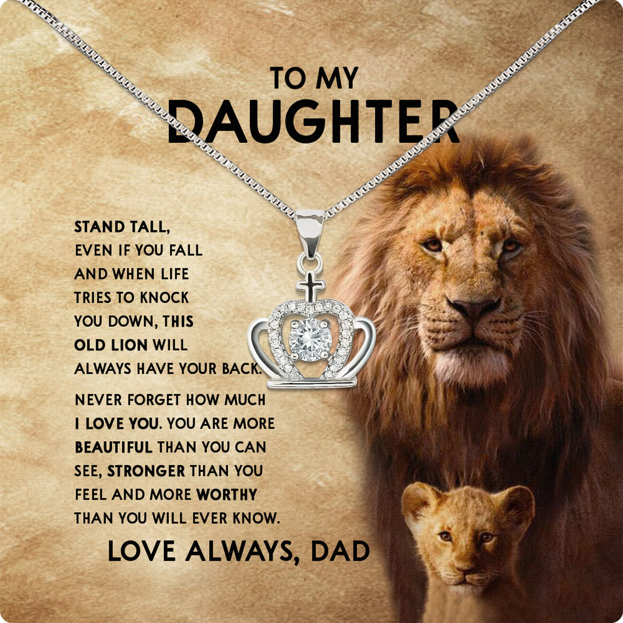 Daughter Necklace from Dad: A Piece of Your Heart for Her