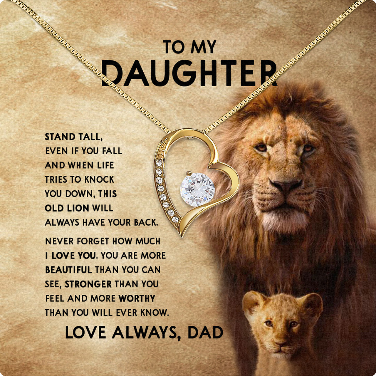 Daughter Necklace from Dad: A Piece of Your Heart for Her