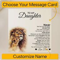 To My Daughter Necklace From Dad With Message Card - Straighten Your Crown