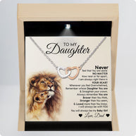 To My Daughter Necklace From Dad With Message Card - Straighten Your Crown