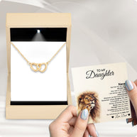 To My Daughter Necklace From Dad With Message Card - Straighten Your Crown