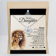 To My Daughter Necklace From Dad With Message Card - Straighten Your Crown
