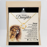 To My Daughter Necklace From Dad With Message Card - Straighten Your Crown