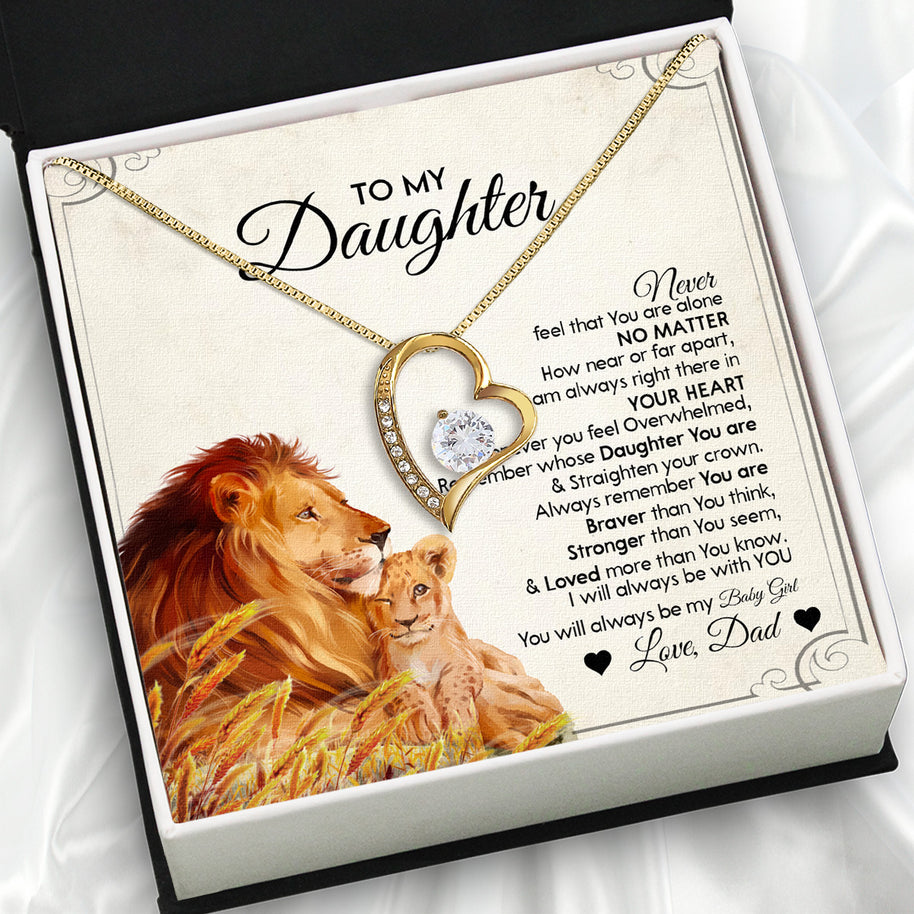 Daughter Necklace from Dad: A Piece of Your Heart for Her