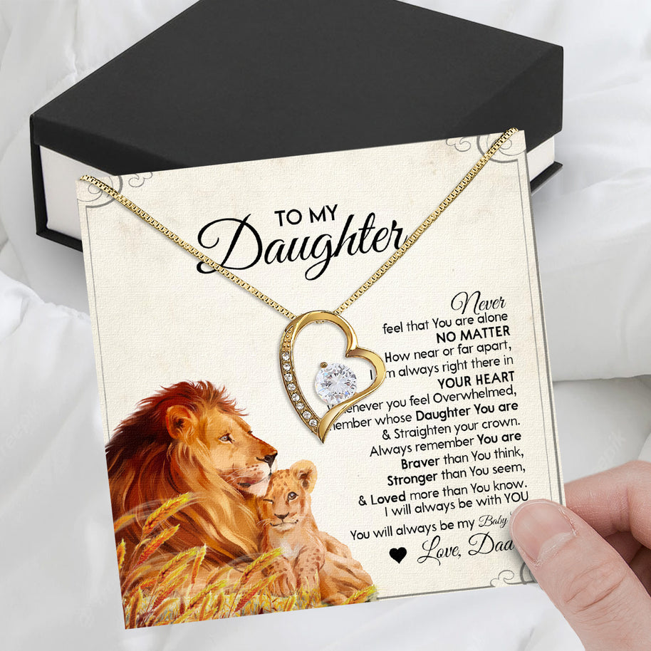 Daughter Necklace from Dad: A Piece of Your Heart for Her
