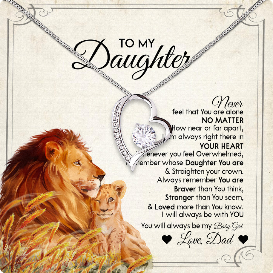 Daughter Necklace from Dad: A Piece of Your Heart for Her