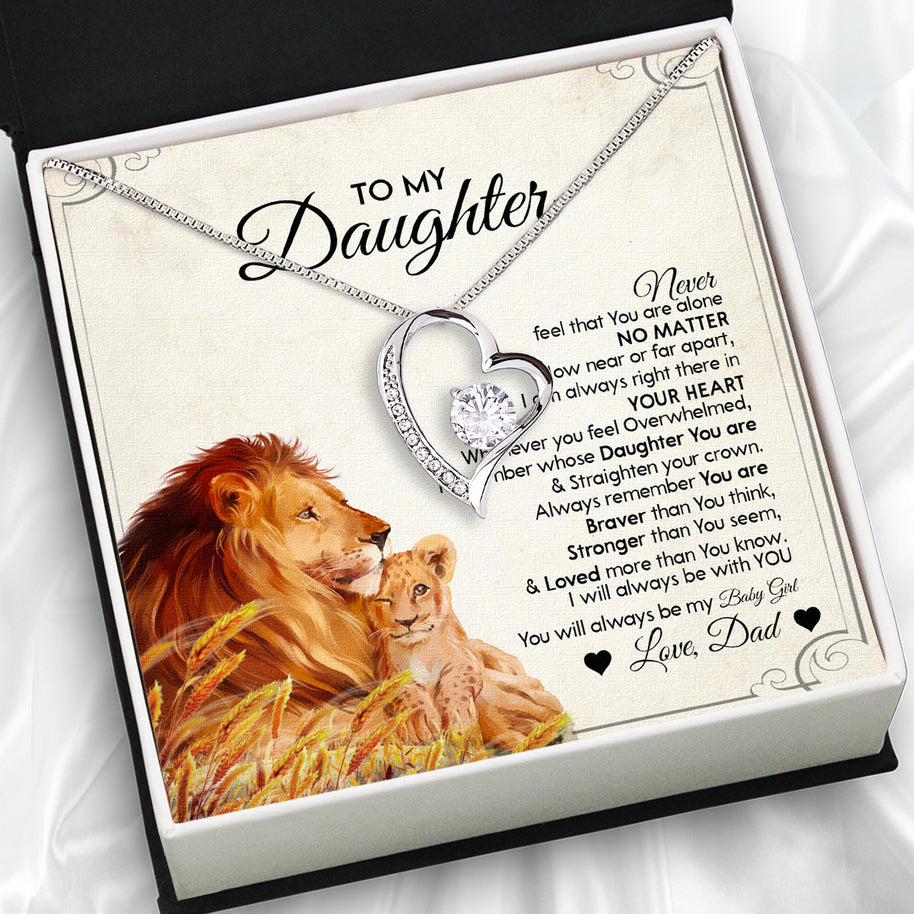 Daughter Necklace from Dad: A Piece of Your Heart for Her