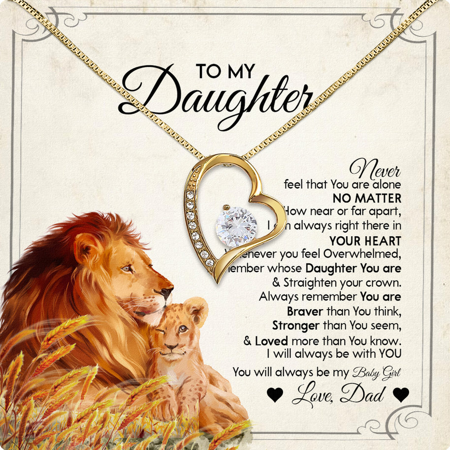 Daughter Necklace from Dad: A Piece of Your Heart for Her