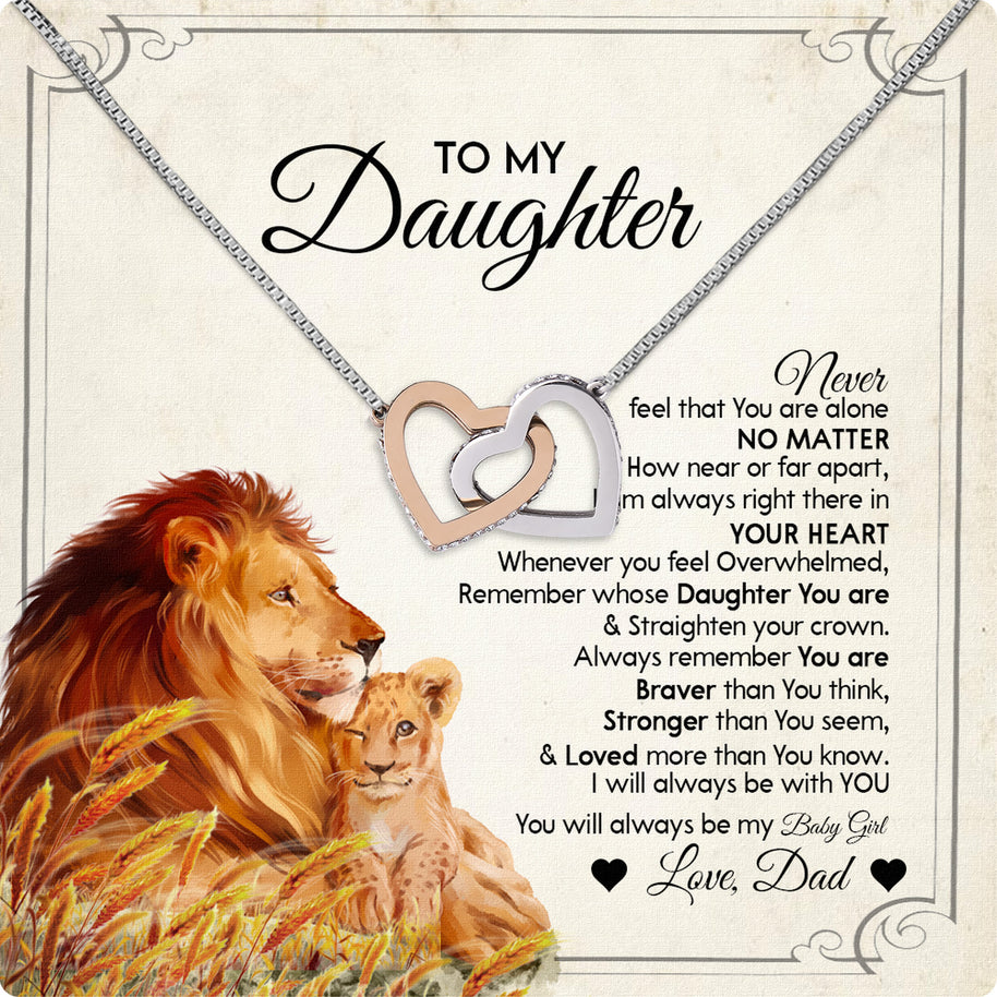 Daughter Necklace from Dad: A Piece of Your Heart for Her