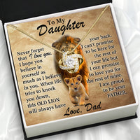 Thumbnail for To My Daughter Necklace From Dad With Heartfelt Message Card, Jewelry For Daughter, Daughter Gift From Dad On Birthday, Wedding, Christmas, Graduation