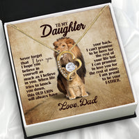 Thumbnail for To My Daughter Necklace From Dad With Heartfelt Message Card, Jewelry For Daughter, Daughter Gift From Dad On Birthday, Wedding, Christmas, Graduation