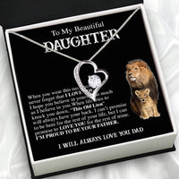 Thumbnail for To My Daughter Necklace From Dad With Heartfelt Message Card, Jewelry For Daughter, Daughter Gift From Dad On Birthday, Wedding, Christmas, Graduation