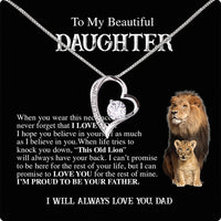 Thumbnail for To My Daughter Necklace From Dad With Heartfelt Message Card, Jewelry For Daughter, Daughter Gift From Dad On Birthday, Wedding, Christmas, Graduation