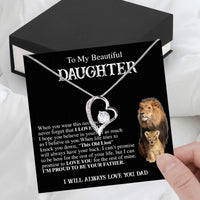 Thumbnail for To My Daughter Necklace From Dad With Heartfelt Message Card, Jewelry For Daughter, Daughter Gift From Dad On Birthday, Wedding, Christmas, Graduation