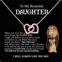 Thumbnail for To My Daughter Necklace From Dad With Heartfelt Message Card, Jewelry For Daughter, Daughter Gift From Dad On Birthday, Wedding, Christmas, Graduation