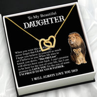 Thumbnail for To My Daughter Necklace From Dad With Heartfelt Message Card, Jewelry For Daughter, Daughter Gift From Dad On Birthday, Wedding, Christmas, Graduation