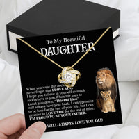 Thumbnail for To My Daughter Necklace From Dad With Heartfelt Message Card, Jewelry For Daughter, Daughter Gift From Dad On Birthday, Wedding, Christmas, Graduation