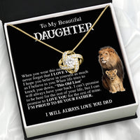 Thumbnail for To My Daughter Necklace From Dad With Heartfelt Message Card, Jewelry For Daughter, Daughter Gift From Dad On Birthday, Wedding, Christmas, Graduation