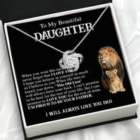 Thumbnail for To My Daughter Necklace From Dad With Heartfelt Message Card, Jewelry For Daughter, Daughter Gift From Dad On Birthday, Wedding, Christmas, Graduation