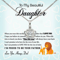 Thumbnail for To My Daughter Necklace From Dad With Heartfelt Message Card, Jewelry For Daughter, Daughter Gift From Dad On Birthday, Wedding, Christmas, Graduation