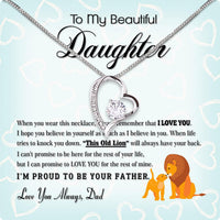 Thumbnail for To My Daughter Necklace From Dad With Heartfelt Message Card, Jewelry For Daughter, Daughter Gift From Dad On Birthday, Wedding, Christmas, Graduation