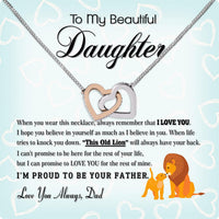 Thumbnail for To My Daughter Necklace From Dad With Heartfelt Message Card, Jewelry For Daughter, Daughter Gift From Dad On Birthday, Wedding, Christmas, Graduation