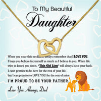 Thumbnail for To My Daughter Necklace From Dad With Heartfelt Message Card, Jewelry For Daughter, Daughter Gift From Dad On Birthday, Wedding, Christmas, Graduation