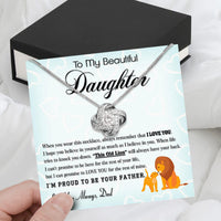 Thumbnail for To My Daughter Necklace From Dad With Heartfelt Message Card, Jewelry For Daughter, Daughter Gift From Dad On Birthday, Wedding, Christmas, Graduation