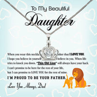 Thumbnail for To My Daughter Necklace From Dad With Heartfelt Message Card, Jewelry For Daughter, Daughter Gift From Dad On Birthday, Wedding, Christmas, Graduation