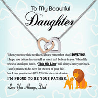 Thumbnail for To My Daughter Necklace From Dad With Heartfelt Message Card, Jewelry For Daughter, Daughter Gift From Dad On Birthday, Wedding, Christmas, Graduation